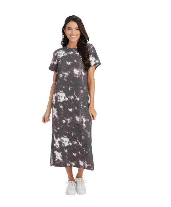 Mud Pie Black Tie Dye Estelle Ladies Midi Dress 85000114BK