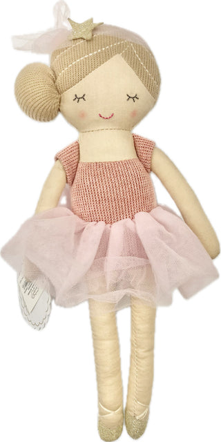 Mud Pie Brown Small Ballerina Doll 11360002-BROWN