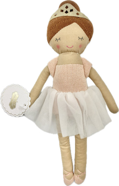 Mud Pie Brunette Small Ballerina Doll 11360002-BRUNETTE
