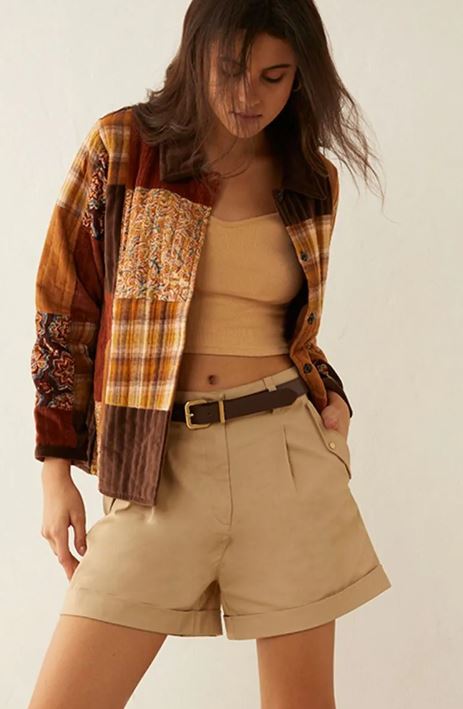 Myra Bag Aldrika Plaid Colorblock Women's Jacket B24W-10349