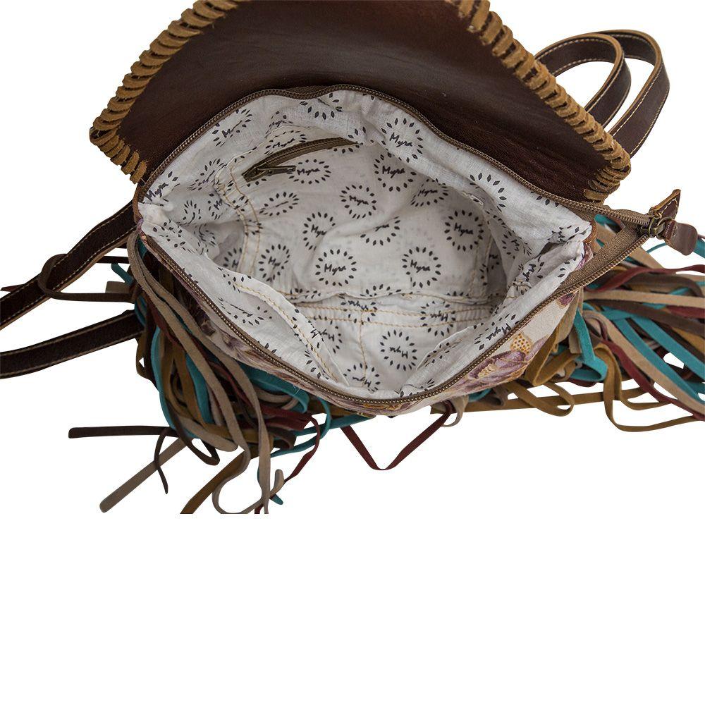Myra Bag Altres Floral Leather Fringe Crossbody Bag S-6756
