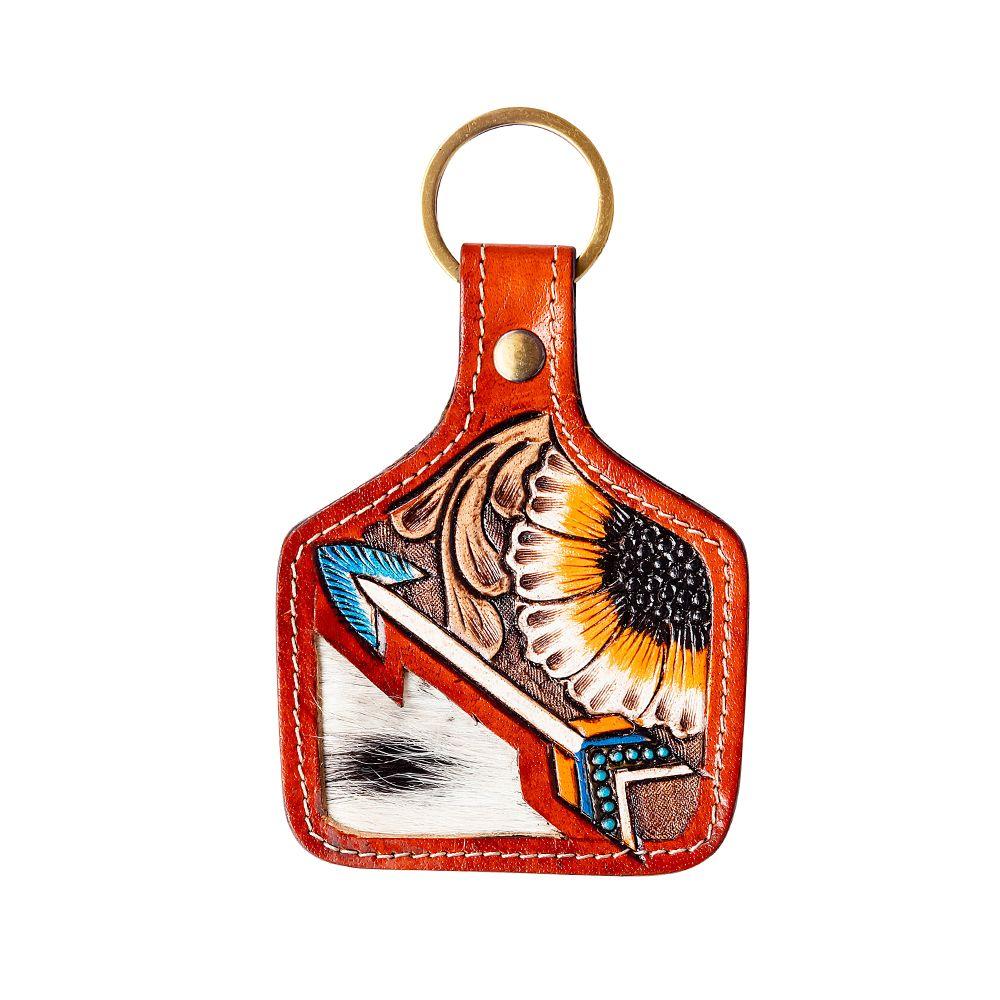Myra Bag Arrow Shot Hand-tooled Key Fob S-9445