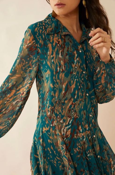 Myra Bag Aurora's Love Flow Button Down Dress B24W-10275 D