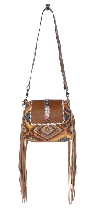 Myra Bag Beaded Frill Hand-Tooled Bag S-4332
