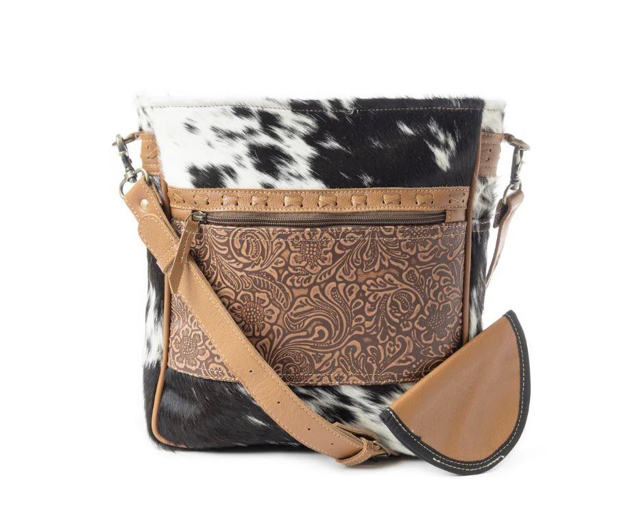 Myra Bag Black And White Forester Junction Concealed Carry Bag S-10916