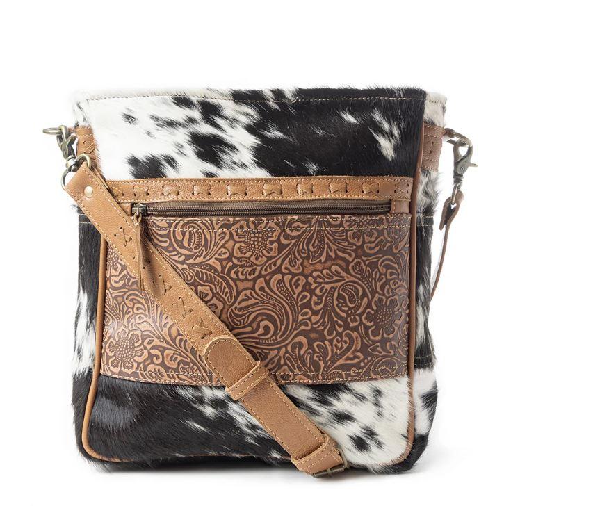 Myra Bag Black and White Forester Junction Concealed Carry Bag S-10916