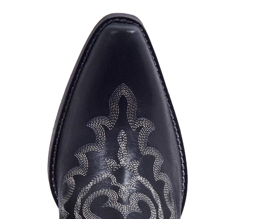 Myra Bag Black Lasso Lace Stitched Leather Women's Boots S-7693