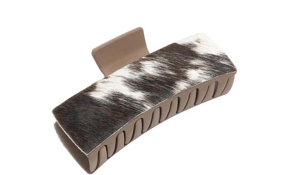 Myra Bag Black/White Blossom Ridge Hair Comb Clip S-10218BLKWHT