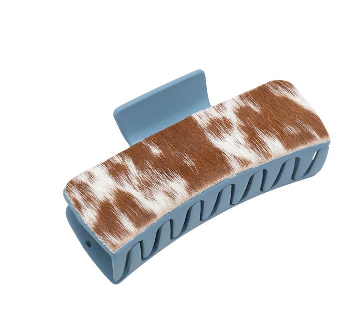 Myra Bag Brown & White (Blue Base) Crimson Sands Hair Comb Clip S-10216-BRN&WHT