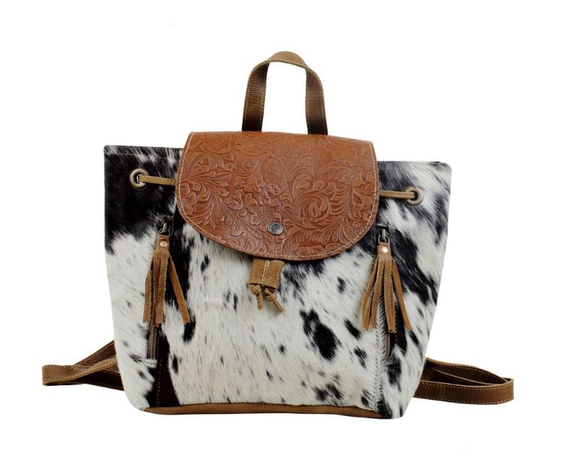 Myra Bag Cow Hair Tooled Leather Must Have Backpack S-2843