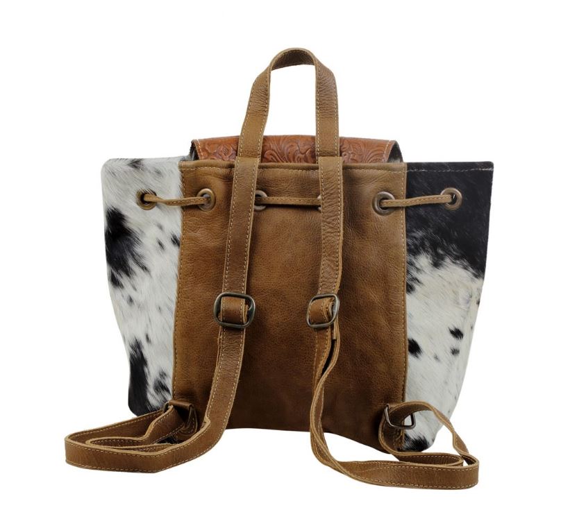 Myra Bag Cow Hair Tooled Leather Must Have Backpack S-2843