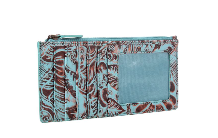 Myra Bag Delilah Creek Hand-Tooled Long Card Holder S-8493