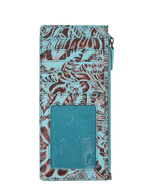Myra Bag Delilah Creek Hand-Tooled Long Card Holder S-8493