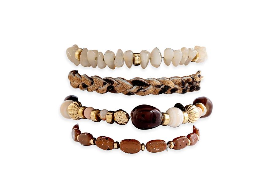 Myra Bag Devonnie 4 pc Bracelet Set in Sandstone S-10074