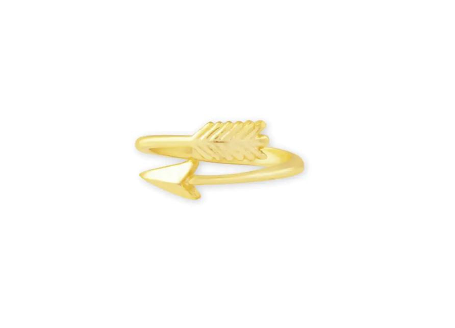 Myra Bag Eternal Looped Arrow Gold Tone Ring S-8331