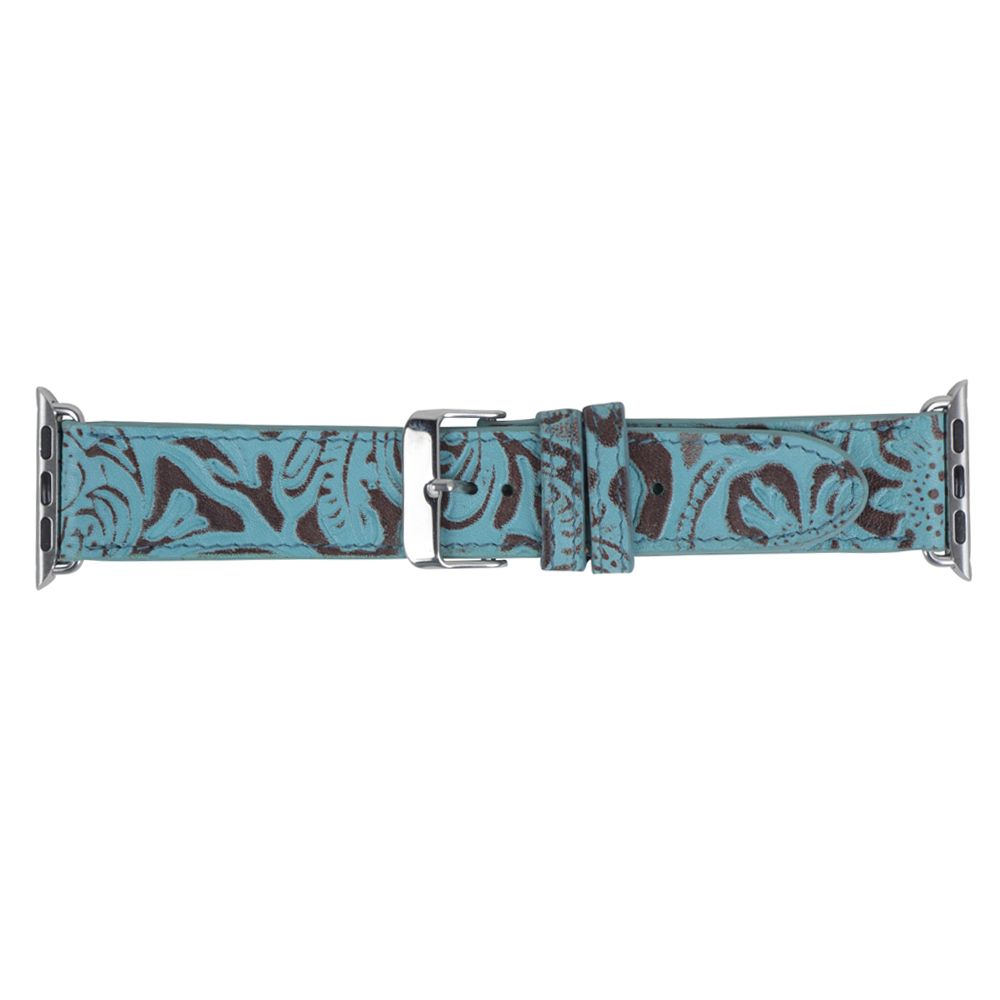Myra Bag Fister Turquoise Leather Watch Band S-6897
