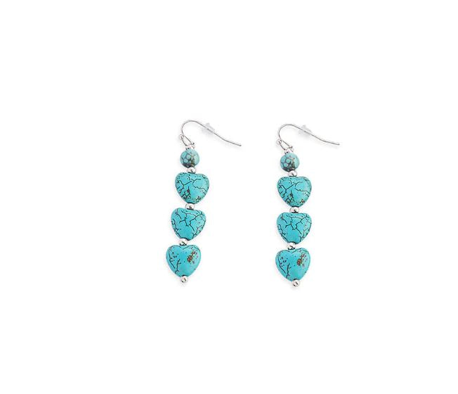 Myra Bag Flowing Hearts Earrings in Blue S-11555