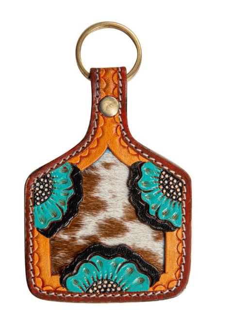 Myra Bag Glory Of The Morning Hand-Tooled Key Fob S-8206