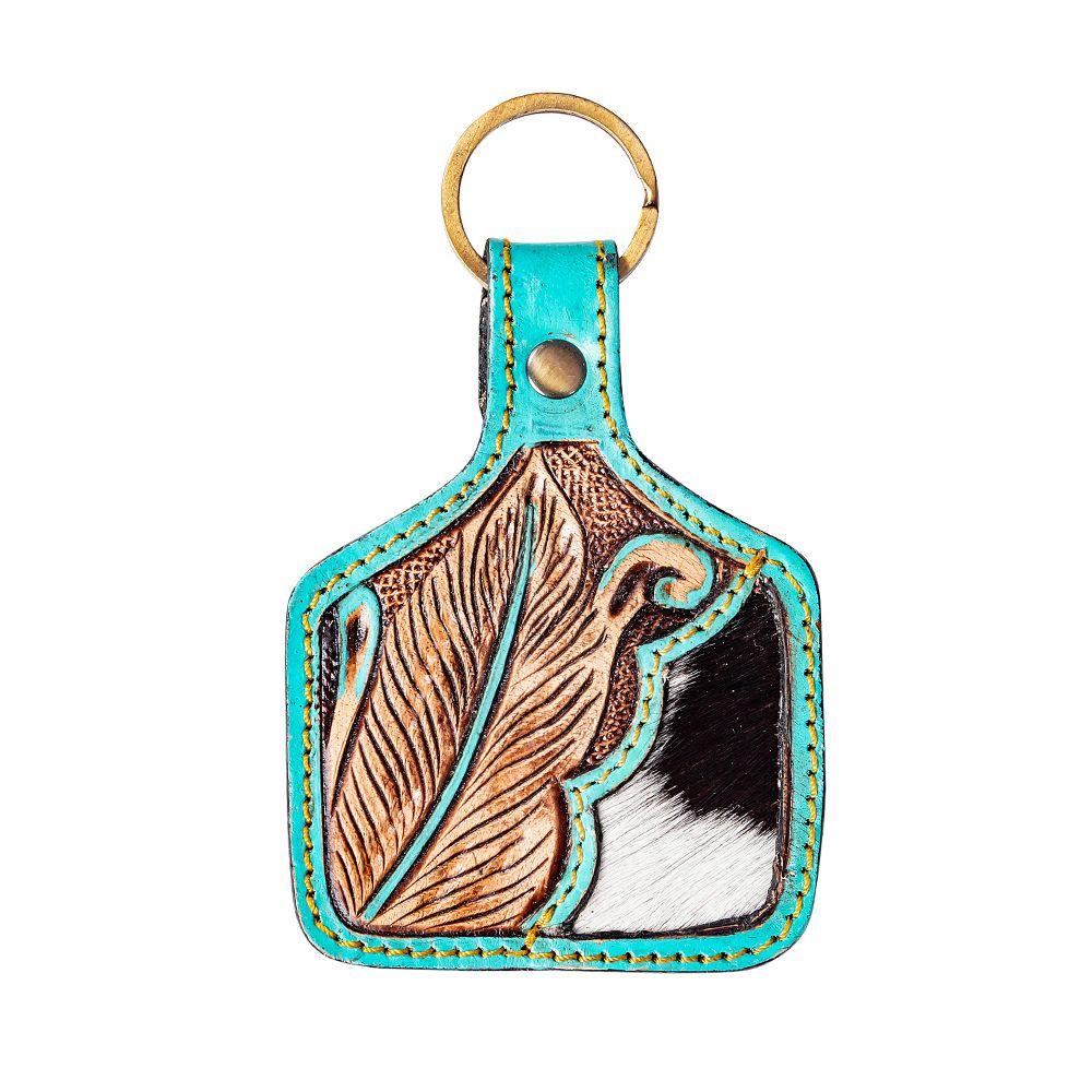 Myra Bag Grotto Leaf Hand-Tooled Key Fob S-9451