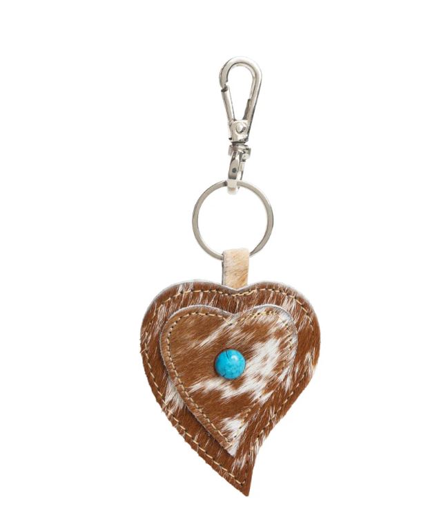 Myra Bag Heart's Love Key FOB in Caramel S-10871