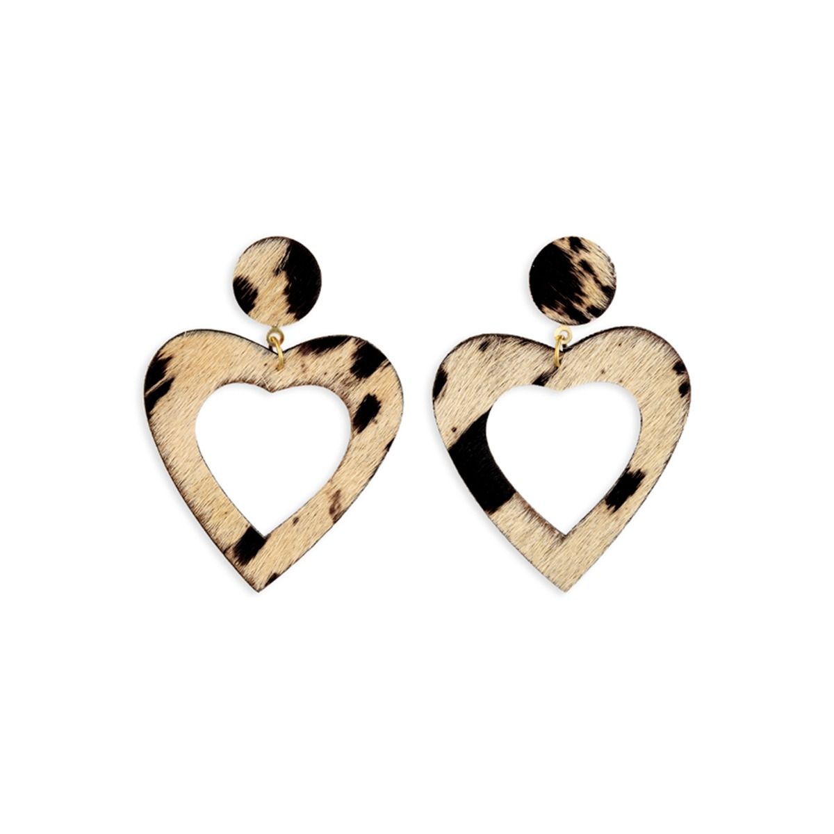 Myra Bag In My Heart Hair-On Hide Earrings S-9017
