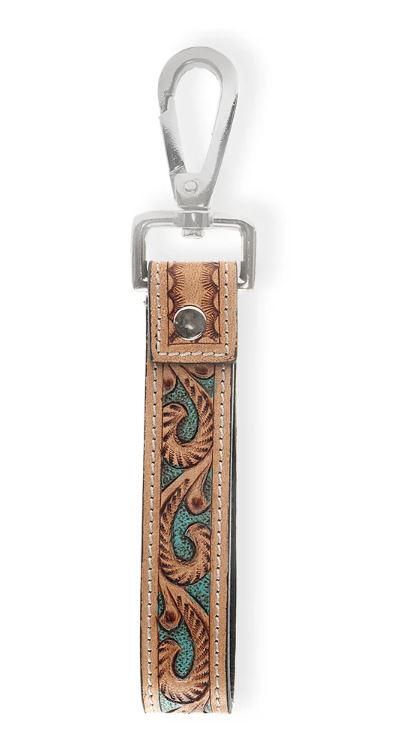 Myra Bag Jackstone Hand-Tooled Leather Key Fob S-9845