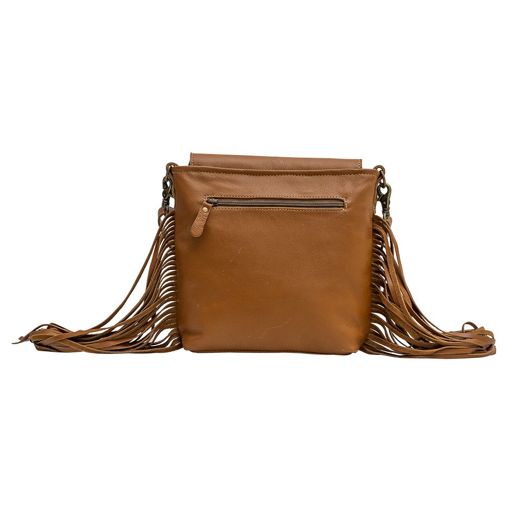 Myra Bag Jize Hand-Tooled Fringe Sunflower Bag S-6789