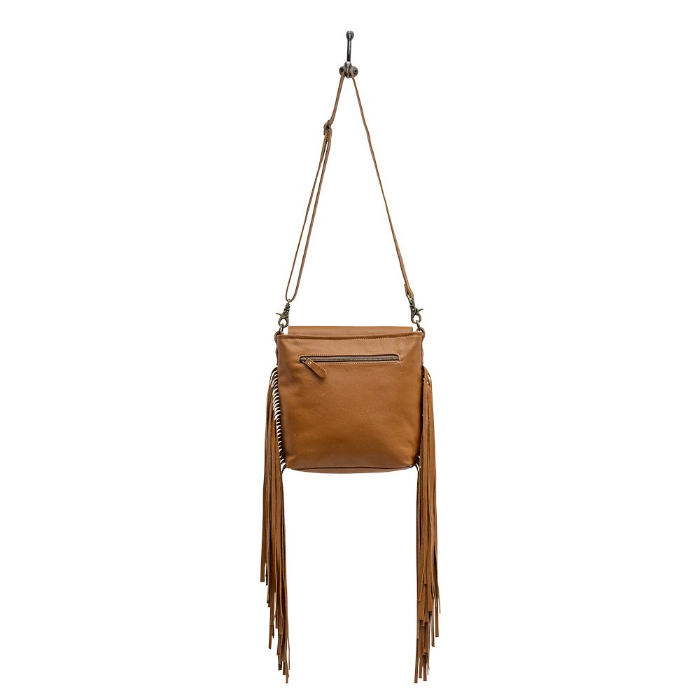 Myra Bag Jize Hand-Tooled Fringe Sunflower Bag S-6789