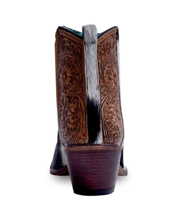 Myra Bag Laramie Plains Hair-On Hide & Hand-Tooled Boots S-7698