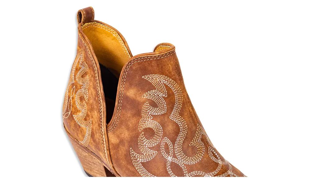 Myra Bag Maisie Stitched Leather Boots In Rich Honey S-9687