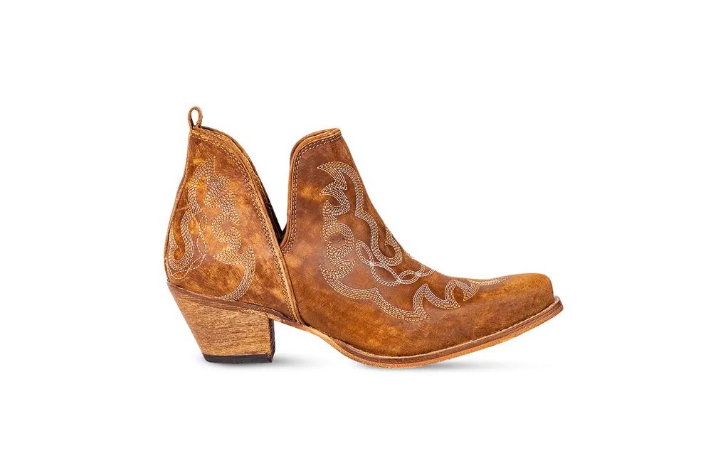 Myra Bag Maisie Stitched Leather Boots in Rich Honey S-9687