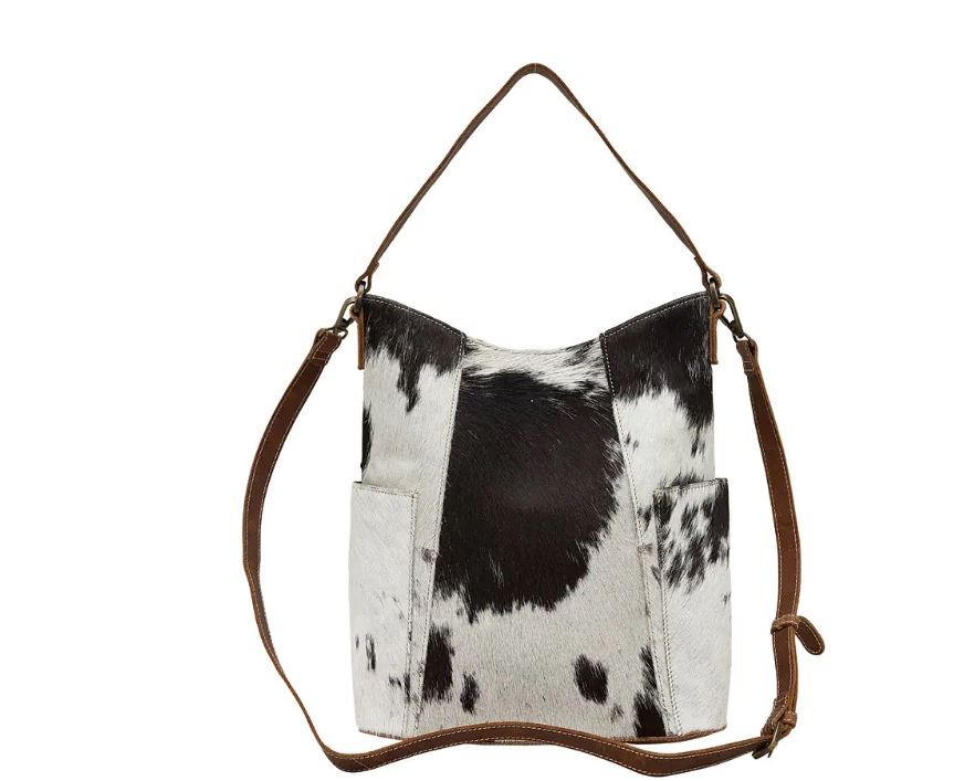 Myra Bag Monochrome fiesta Leather & Hair On Bag S-5863