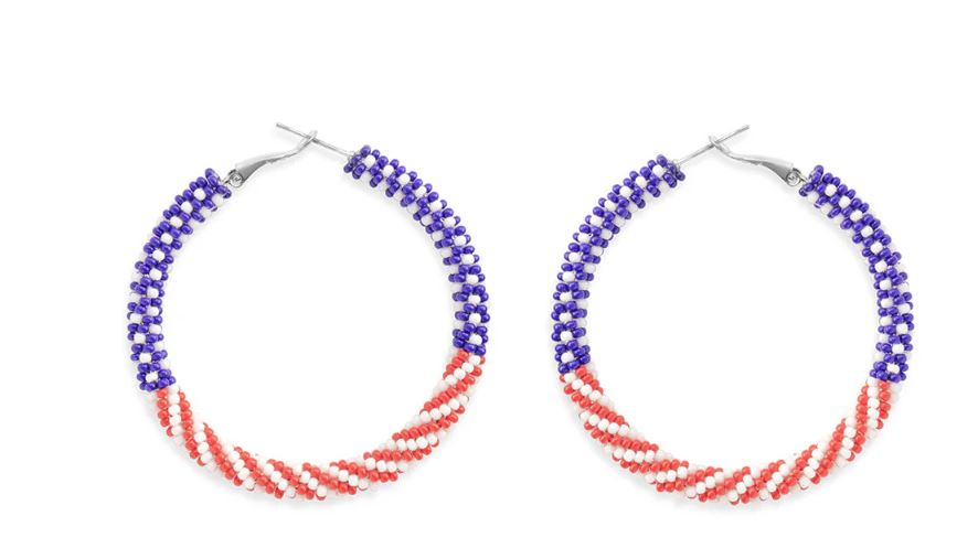Myra Bag 'My Country 'Tis Of Thee Earrings (Red White Blue)' S-11580