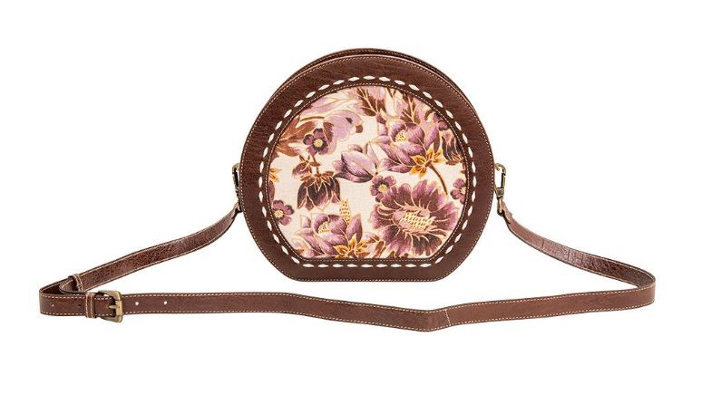 Myra Bag Nirvana Floral Leather Round Bag S-7053