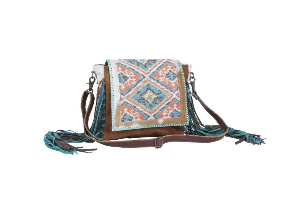 Myra Bag Rangoli Leather And Hairon Bag S-4698