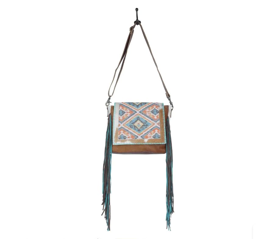 Myra Bag Rangoli Leather And Hairon Bag S-4698