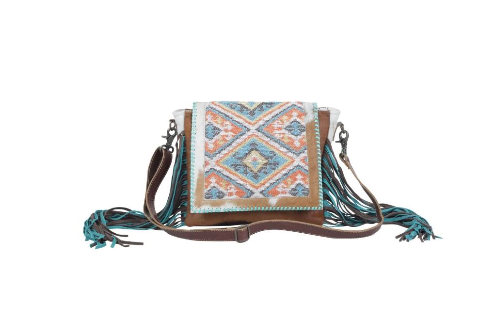 Myra Bag Rangoli Leather and Hairon Bag S-4698