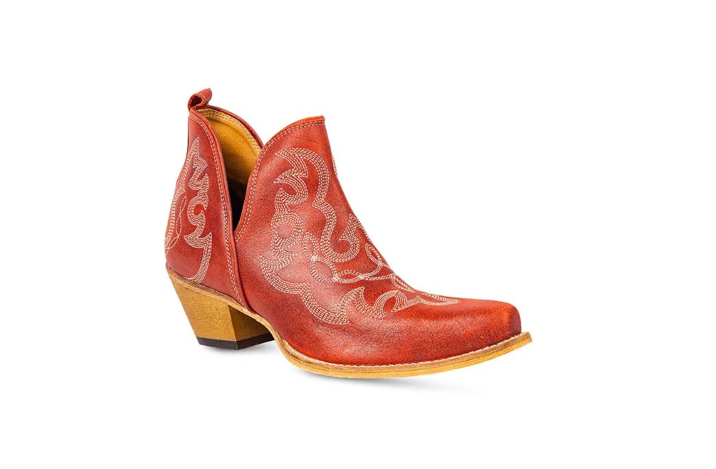Myra Bag Red Maise Stitched Leather Women's Boots S-9690