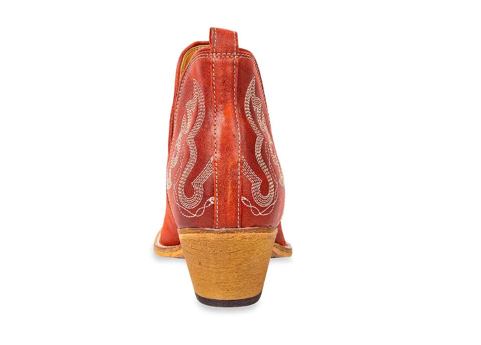 Myra Bag Red Maise Stitched Leather Women's Boots S-9690