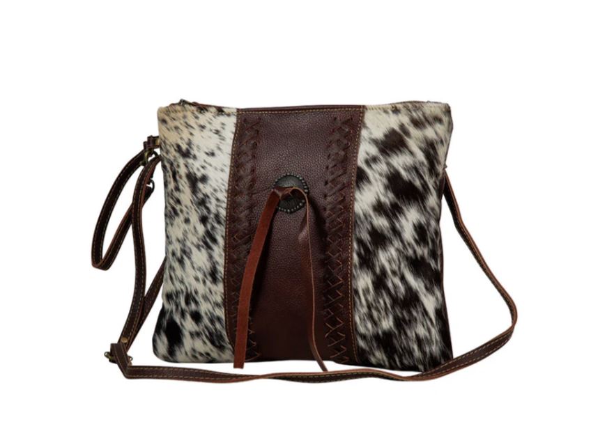 Myra Bag Rosalinda Cross Stitched Leather And Hairon Bag S-7370