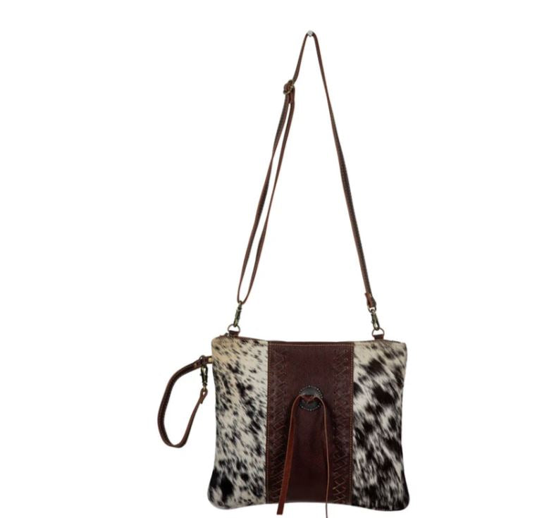 Myra Bag Rosalinda Cross Stitched Leather And Hairon Bag S-7370