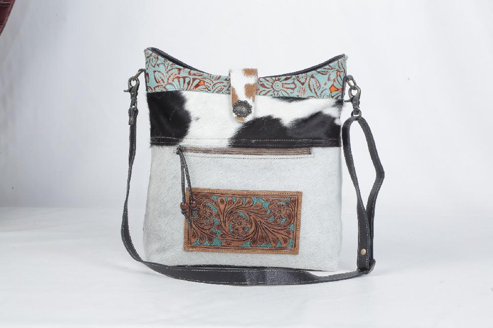 Myra Bag Rustic Tinge Hand-Tooled Bag S-4715