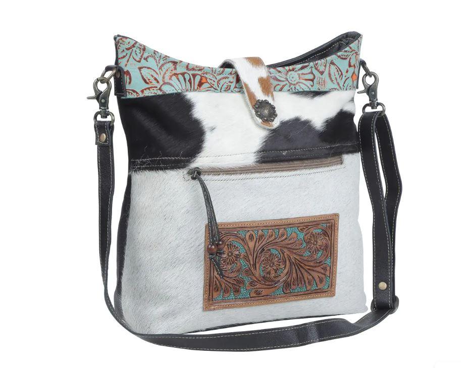 Myra Bag Rustic Tinge Hand-Tooled Bag S-4715