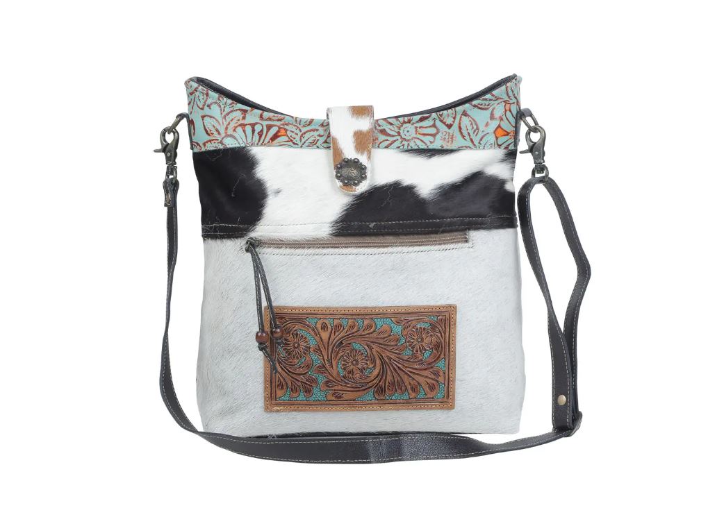 Myra Bag Rustic tinge Hand-Tooled Bag S-4715