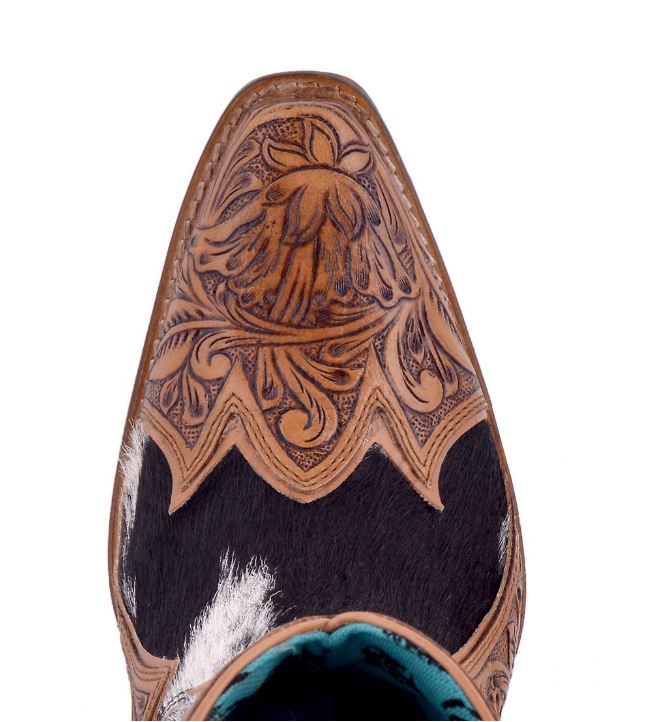 Myra Bag Sandy Mae Hair-On Hide & Hand-Tooled Leather Boots S-7700