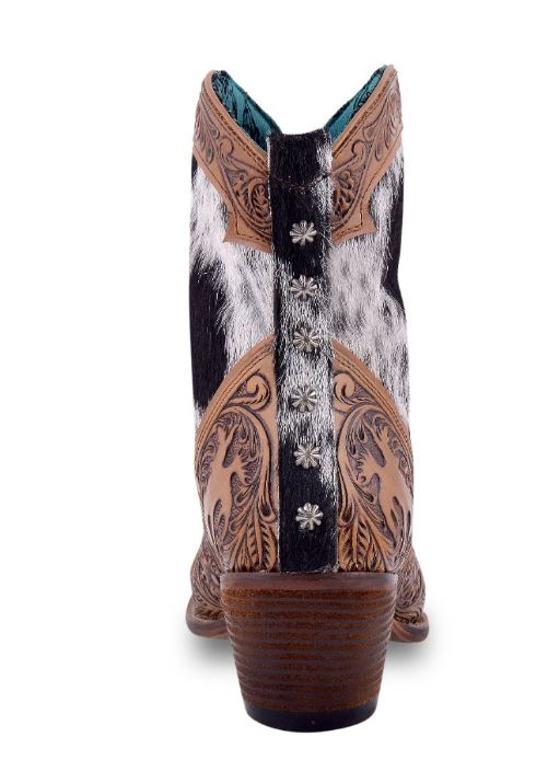 Myra Bag Sandy Mae Hair-On Hide & Hand-Tooled Leather Boots S-7700