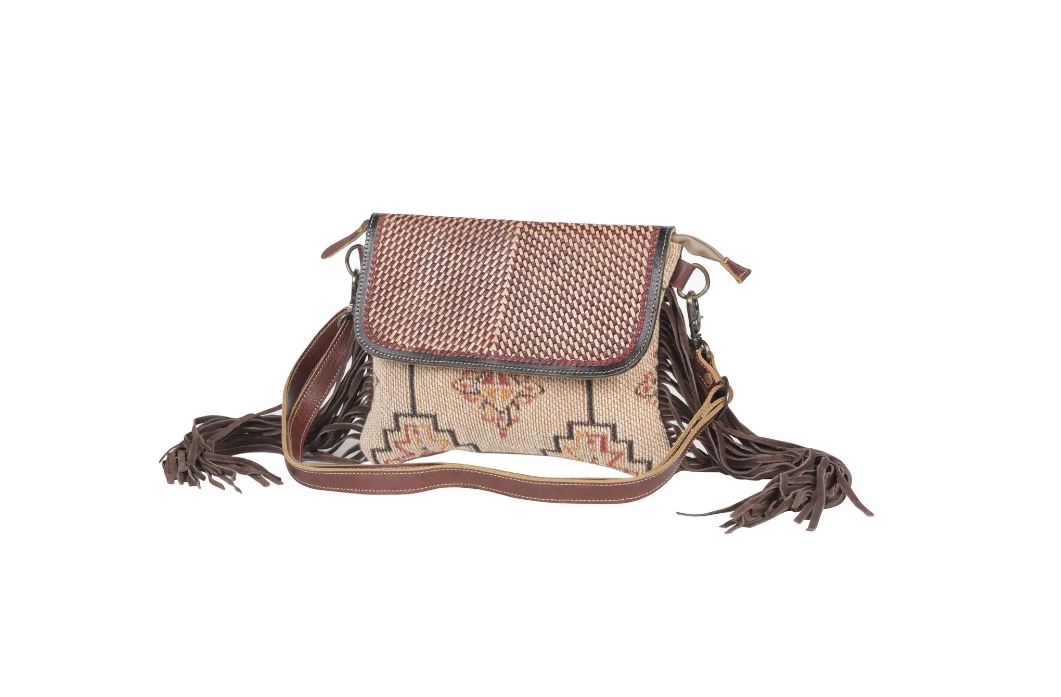 Myra Bag Sandy Roseweood Hand-Tooled Bag S-4380