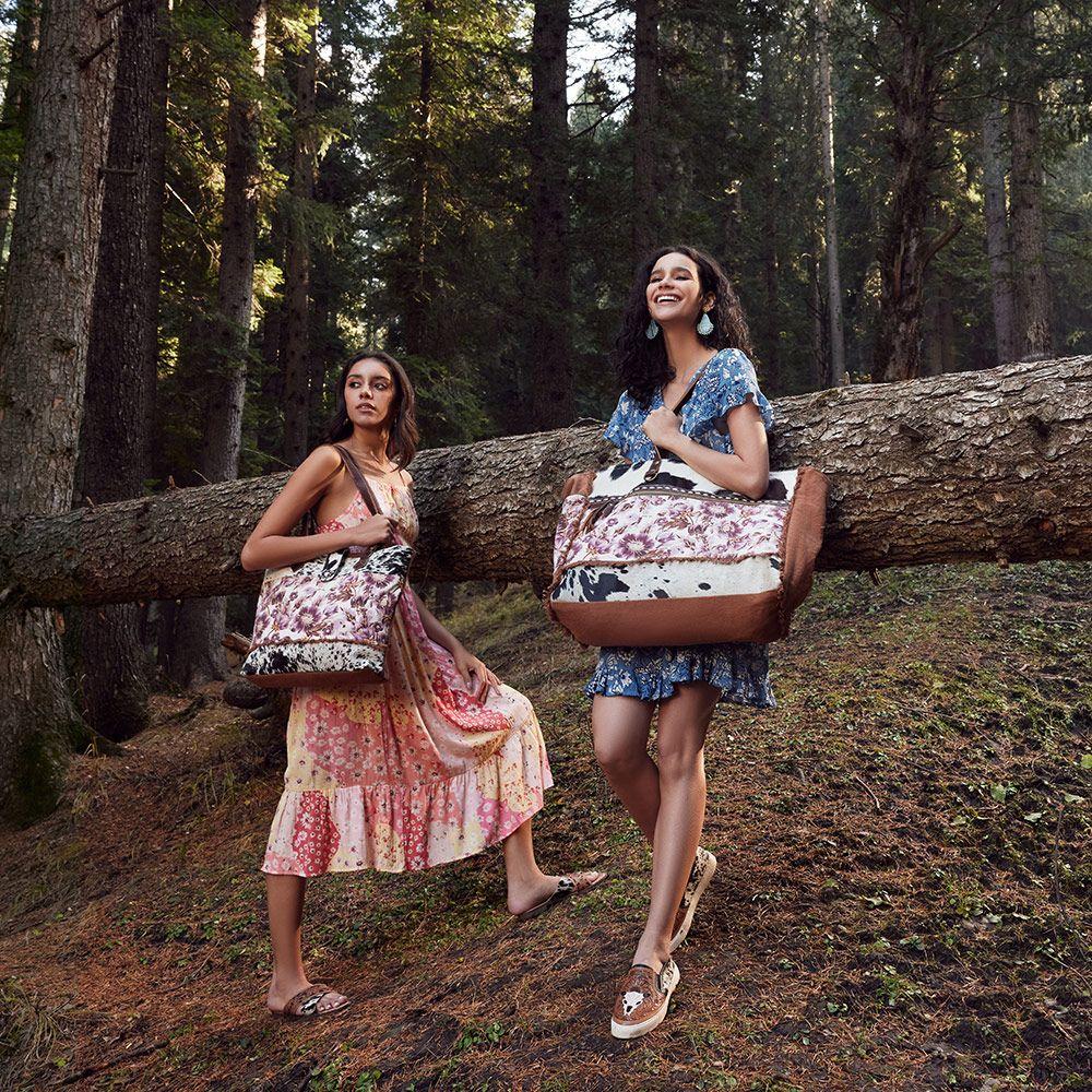 Myra Bag Sempire LilacFloral/ Cowhair Weekender Bag S-6755