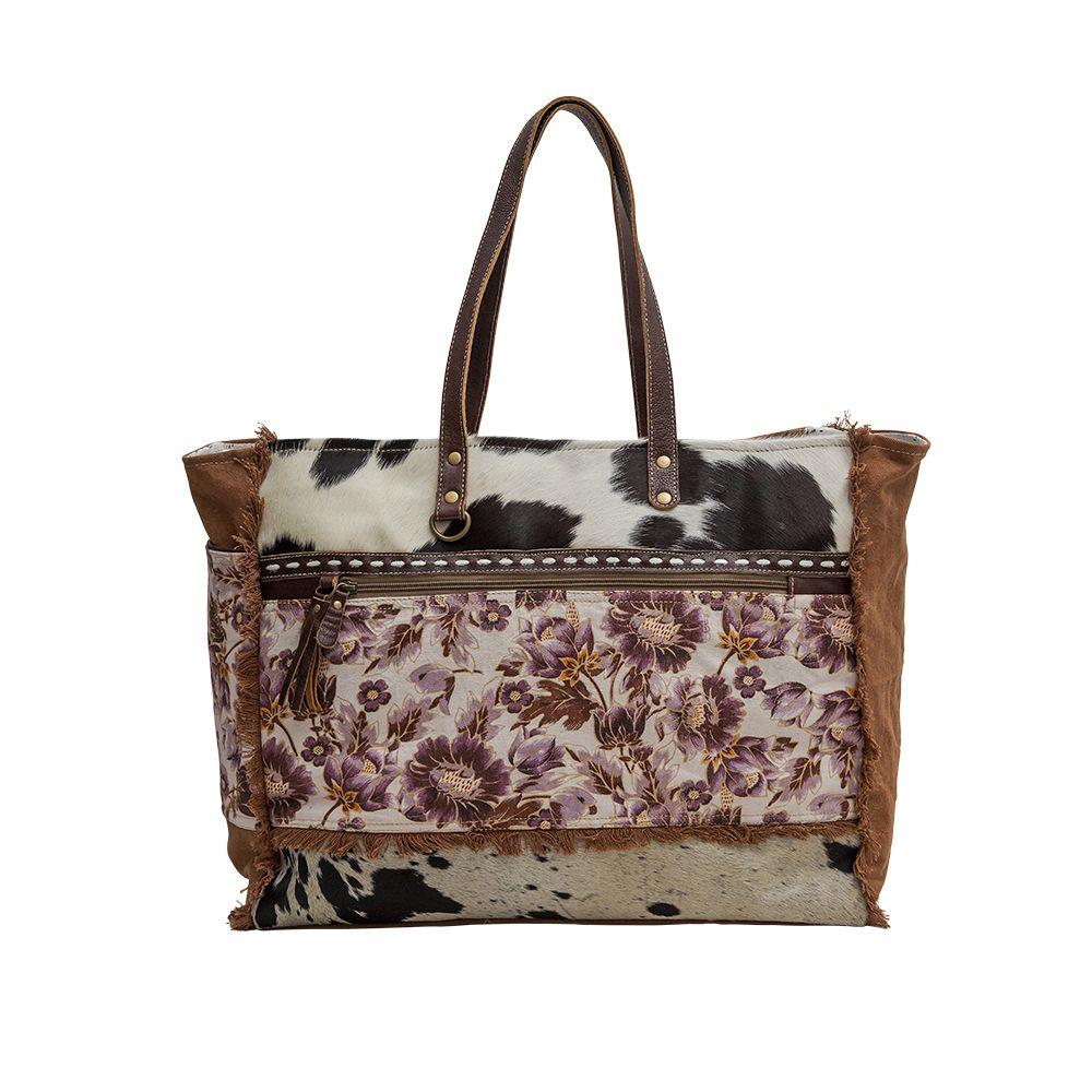 Myra Bag Sempire LilacFloral/ Cowhair Weekender Bag S-6755