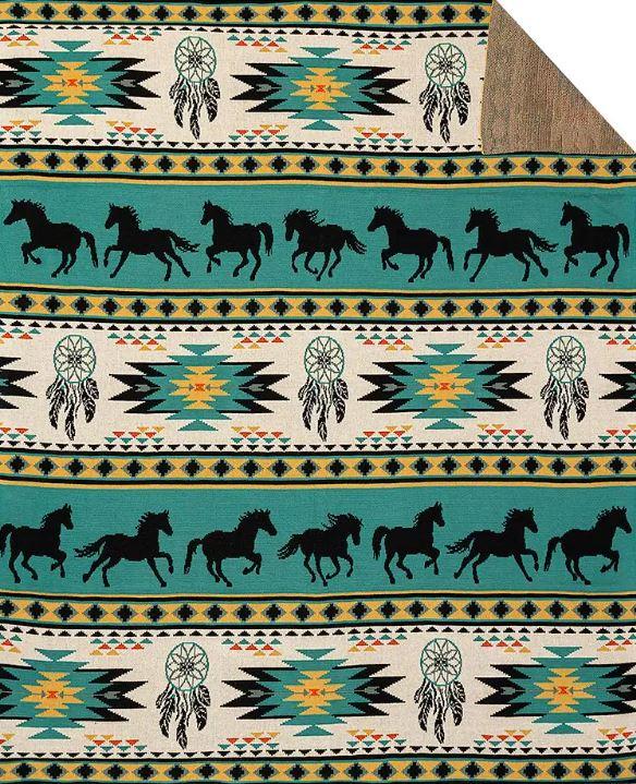 Myra Bag Teal Dreamcatcher Throw Blanket S-10000